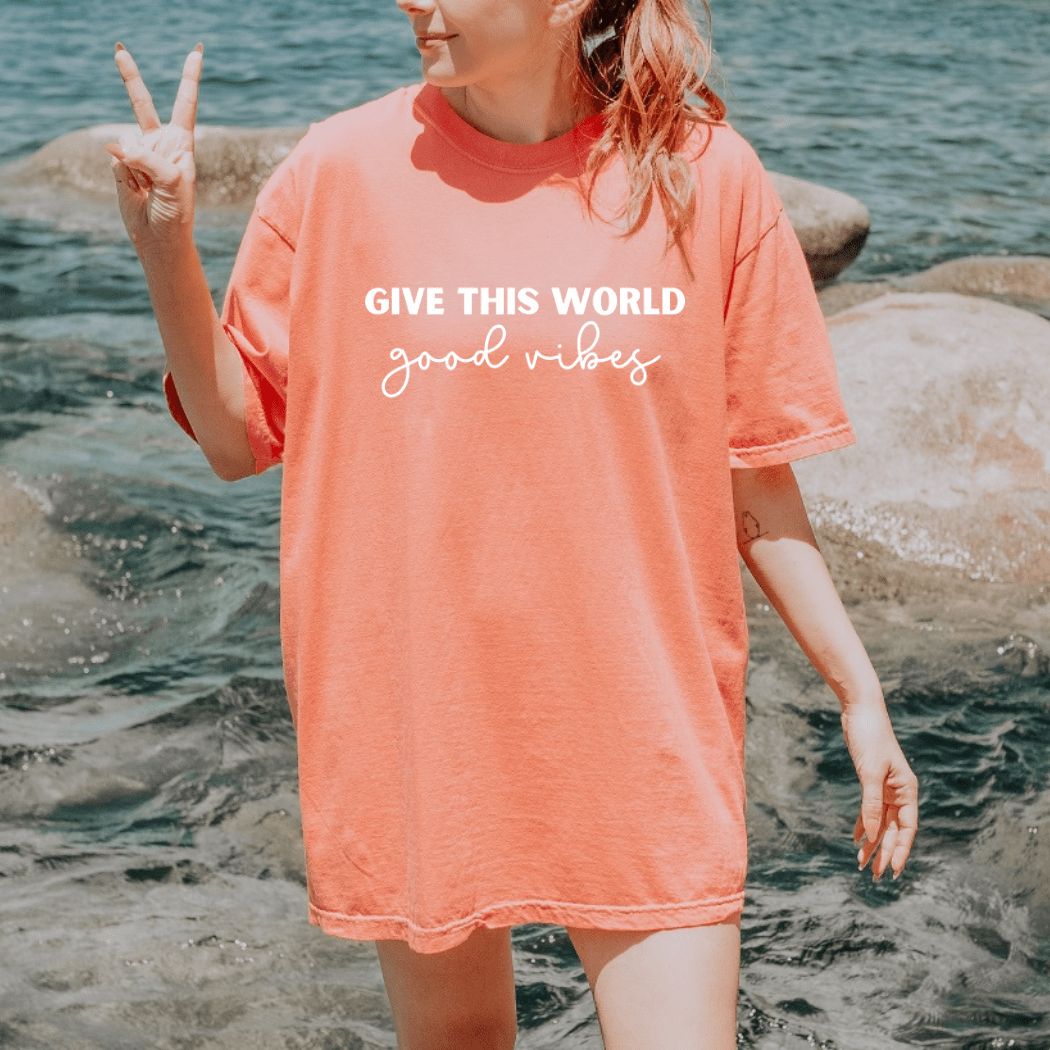 Good Vibes T-Shirt Terracotta Pink